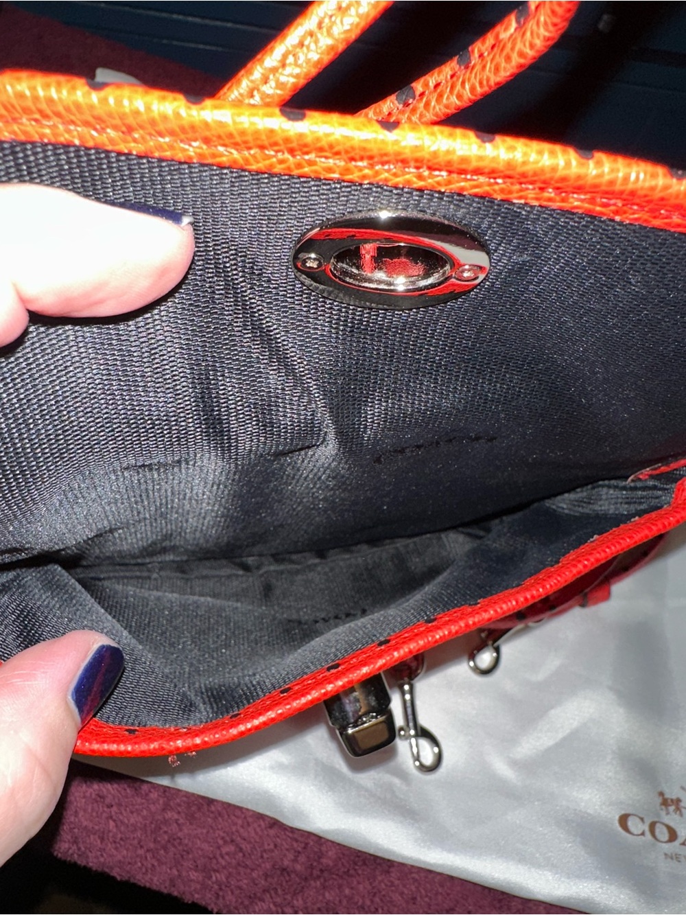 Coach Cady Crossbody Safari Reedition Red Bandit 2014 Handbag 34471 LIKE NEW - Picture 10 of 11